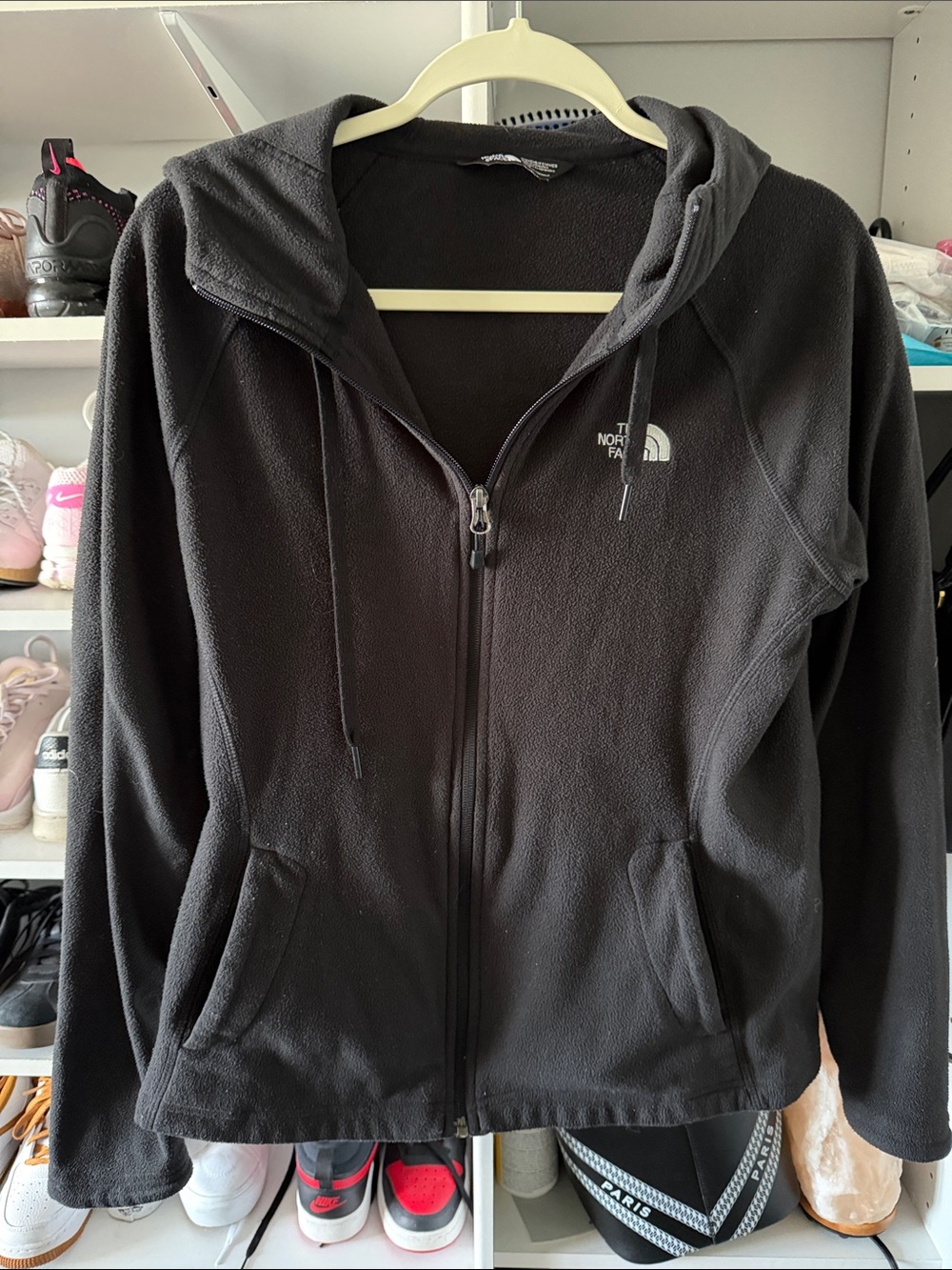 The North Face Black Full-Zip Hooded Fleece Jacket